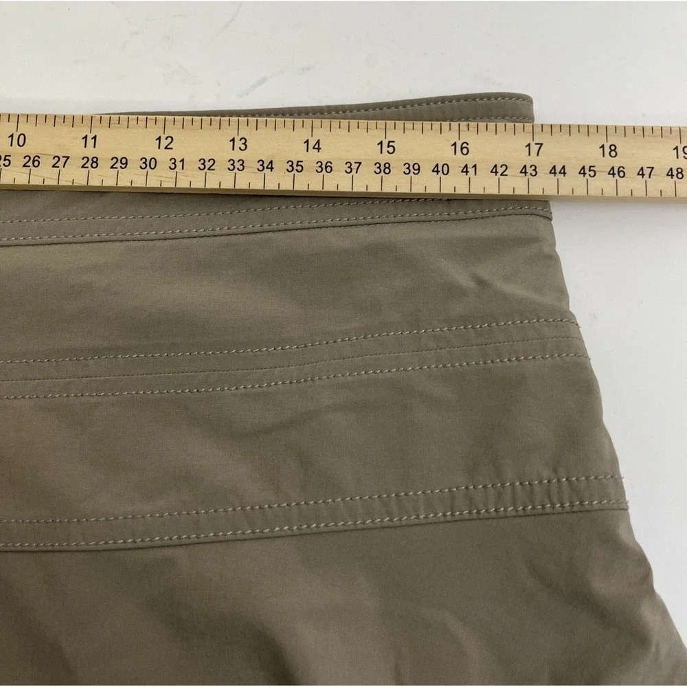 Athleta Skort Tennis Sports Zip Pocket Skirt Shorts Size 12 Beige Tan